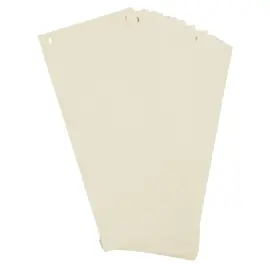 Paquet 100 fiches intercalaires horizontales unies perfor&eacute;es - 105x240mm - Bulle - EXACOMPTA 
