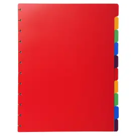 Intercalaires polypropyl&egrave;nes couleurs 10 positions pour porte-vues &agrave; anneaux - EXACOMPTA 