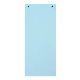Paquet 100 fiches intercalaires horizontales unies perfor&eacute;es Forever - 105x240mm - Bleu clair - EXACOMPTA 