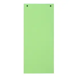 Paquet 100 fiches intercalaires horizontales unies perfor&eacute;es Forever - 105x240mm - Vert - EXACOMPTA 