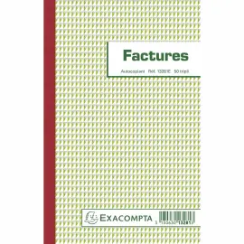 Manifold Factures 21x13,5cm 50 feuillets tripli autocopiants - EXACOMPTA 