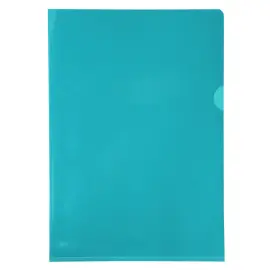 Etui carton de 100 pochettes coin PVC lisse haute r&eacute;sistance 13/100e - A4 - Vert - Exacompta 