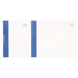 Bloc vendeur &agrave; bande couleur 100 feuillets double num&eacute;rotage - Format 6 ,6x13,5 cm - Bleu - EXACOMPTA 