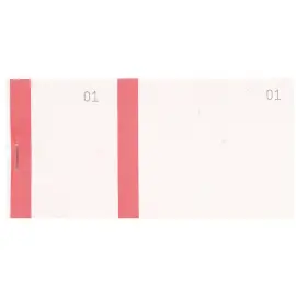 Bloc vendeur &agrave; bande couleur 100 feuilleslets double num&eacute;rotage - Format 6 ,6 x 13,5 cm - Rouge - Exacompta 