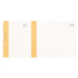 Bloc vendeur &agrave; bande couleur 100 feuillets double num&eacute;rotage - Format 6 ,6x13,5 cm - Orange - EXACOMPTA 