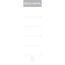 Paquet 10 &eacute;tiquettes classeur a levier dos de 70mm - Blanc - EXACOMPTA 