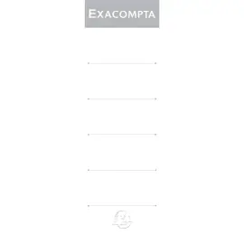 Paquet 10 &eacute;tiquettes classeur a levier dos de 80mm - Blanc - EXACOMPTA 
