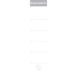 Paquet de 10 &eacute;tiquettes autocollantes pour classeur a levier dos de 50mm - Blanc - EXACOMPTA 