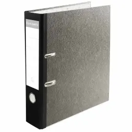 Classeurs &agrave; levier avec m&eacute;canique Prem'Touch - Papier marbr&eacute; gris - Dos de 80 mm - A4 maxi. - Gris-dos noir - EXACOMPTA 
