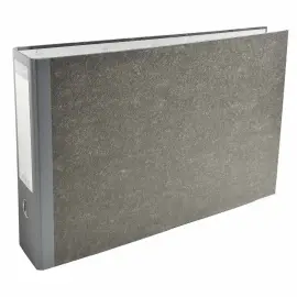 Classeur &agrave; levier papier marbre gris dos de 80mm - A3 horizontal. - Gris-dos gris - EXACOMPTA 