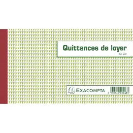 Manifold Quittances de loyer 12,5x21cm 50 feuillets tripli autocopiants - EXACOMPTA 