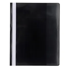 Chemise de pr&eacute;sentation &agrave; lamelles PVC Premium - A4 - Noir - EXACOMPTA 
