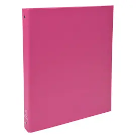 Classeur rembord&eacute; polypropyl&egrave;ne 4 anneaux 30mm - A4 - Rose - EXACOMPTA 