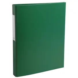 Classeur rembord&eacute; polypropyl&egrave;ne 2 anneaux ronds de 25mm sur 3eme de couverture - Vert - EXACOMPTA 