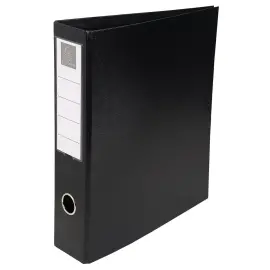 Classeur rembord&eacute; PVC 4 anneaux en D de 50mm en 3&egrave;me de couverture - A4 maxi - Noir - EXACOMPTA 