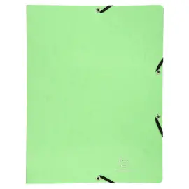 Classeur &agrave; &eacute;lastiques 2 anneaux 15mm Iderama - A4 - Vert anis - EXACOMPTA 