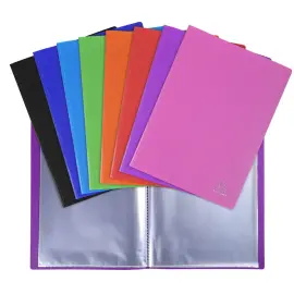 Prot&egrave;ge-documents en polypropyl&egrave;ne 5/10e OPAK pochettes Cristal 80 vues - A4 - Couleurs assorties - EXACOMPTA 