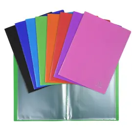 Prot&egrave;ge-documents en polypropyl&egrave;ne 5/10e OPAK pochettes Cristal 160 vues - A4 - Couleurs assorties - EXACOMPTA 