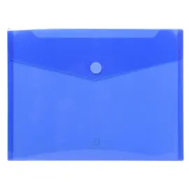 Sachet de 5 pochettes-enveloppes polypropyl&egrave;ne - A4 - Bleu - EXACOMPTA 