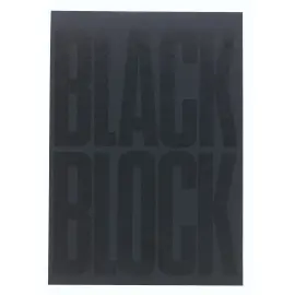 Bloc Black block 29,7x21cm - Papier jaune quadrill&eacute; 5x5 - 70 feuillets - Noir - EXACOMPTA 