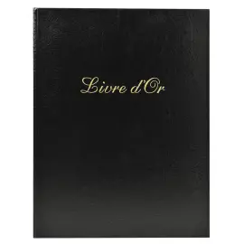 Livre d'or Balacron avec titre 100 pages blanches - 27x22 cm vertical - Couleurs assorties - EXACOMPTA 