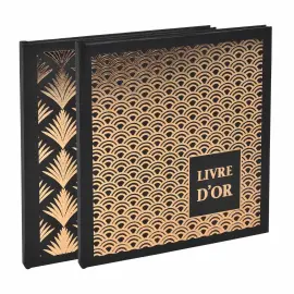 Livre d'or 140 pages tranche or - Format 21x19cm - PALMYRE - Visuels assortis - EXACOMPTA 