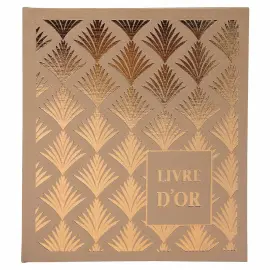 Livre d'or 140 pages tranche or - Format 21x19cm - PALMYRE - Nude palmier - EXACOMPTA 