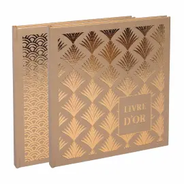 Livre d'or 140 pages tranche or - Format 21x19cm - PALMYRE - Visuels assortis - EXACOMPTA 