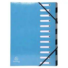 Trieur Harmonika Iderama 12 compartiments - Bleu clair - EXACOMPTA 
