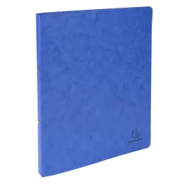Classeur 2 anneaux 15mm Carte lustr&eacute;e - A4 - Bleu - EXACOMPTA 
