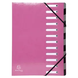 Trieur Harmonika Iderama 12 compartiments - Rose - EXACOMPTA 