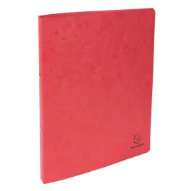 Classeur 2 anneaux 15 mm Carte lustr&eacute;e - A4 - Rouge - Exacompta 
