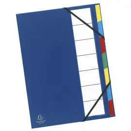 Trieur rigide ordonator dos extensible 7 compartiments noir - Couleurs assorties - EXACOMPTA 