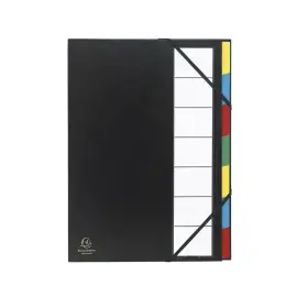 Trieur rigide ordonator dos extensible 7 compartiments noir - Noir - EXACOMPTA 