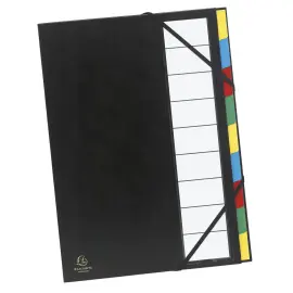 Trieur rigide ordonator dos extensible 9 compartiments - Couleurs assorties - EXACOMPTA 