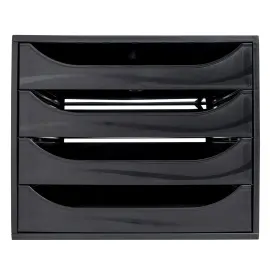 ECOBOX Caisson 4 tiroirs - Noir - EXACOMPTA 