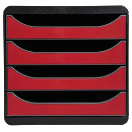BIG-BOX Pastel noir/pastel glossy - Noir/Rouge carmin - EXACOMPTA 