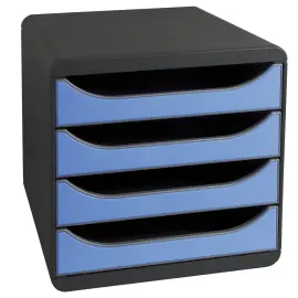 BIG-BOX Pastel noir/pastel glossy - Noir/bleu glac&eacute; - EXACOMPTA 