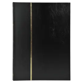 Album de timbres simili-cuir 32 pages noires - 22,5x30,5 cm - Noir - EXACOMPTA 