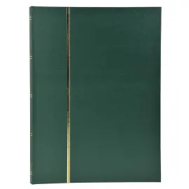 Album de timbres simili-cuir 48 pages noires - 22,5x30,5 cm - Vert - EXACOMPTA 
