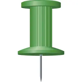 Bo&icirc;te de 25 &eacute;pingles Push Pins - Hauteur de pointe 7mm - 10mm de diam&egrave;tre - Vert - EXACOMPTA 