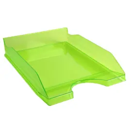 ECOTRAY Corbeille &agrave; courrier - Vert pomme translucide - Exacompta 