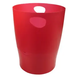 ECOBIN Corbeille &agrave; papier - Rouge carmin translucide - EXACOMPTA 