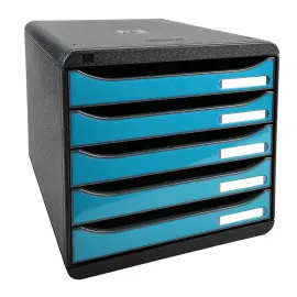 BIG-BOX PLUS - Noir/bleu turquoise glossy - EXACOMPTA 