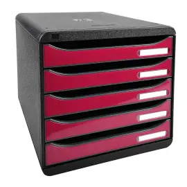 BIG-BOX PLUS - Noir/framboise glossy - EXACOMPTA 