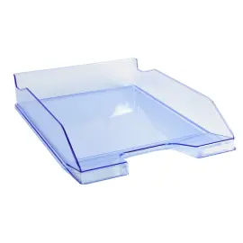 Corbeille &agrave; courrier COMBO MIDI Violet translucide - Bleu glac&eacute; transparent glossy - Exacompta 