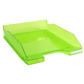 Corbeille &agrave; courrier COMBO MIDI Violet translucide - Vert pomme transparent glossy - Exacompta 
