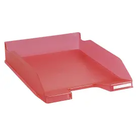 Corbeille &agrave; courrier COMBO MIDI Violet translucide - Framboise translucide - EXACOMPTA 