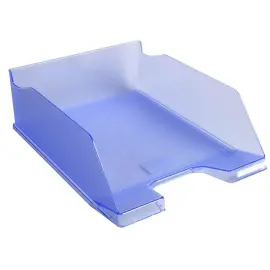 Corbeille &agrave; courrier COMBO MAXI - Bleu glac&eacute; translucide - EXACOMPTA 