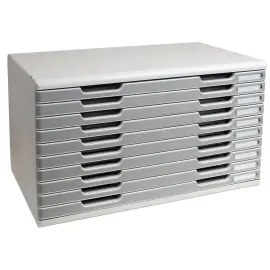 MODULO A3 - 10 tiroirs - Gris lumi&egrave;re/granit - EXACOMPTA 